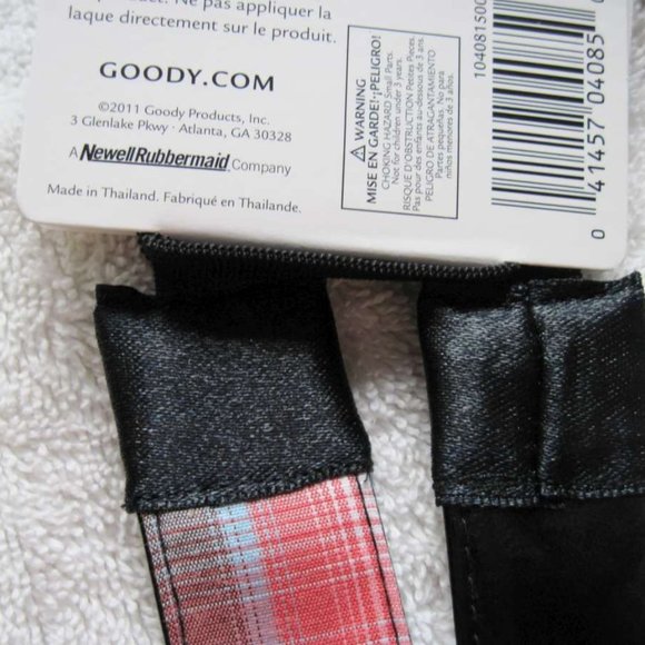 3 Goody Glam Wide Reversible Shiny Silver Pleather Plaid School Girl Headbands - Picture 4 of 9